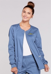 10857- Cherokee Womens Zip Front Warm-Up Jacket 